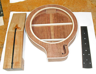 Mandonator 7 neck blank, body, and fingerboard