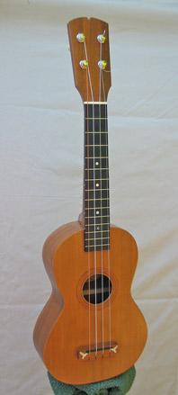 Front view of ukulele serial number 1